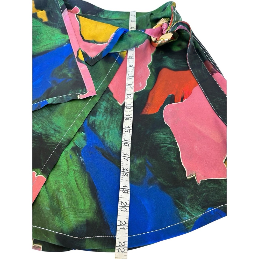 JW Anderson Side Drape Link Skirt Abstract Camo Multi US Size 6 SK011PG084500 - Picture 11 of 16